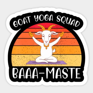 Goat Yoga Squad Baaa Maste Yogi Meditation Yoga Sticker